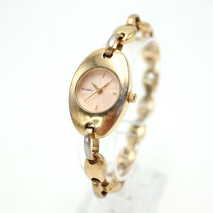Fossil F2 Ladies Watch 22mm Gold Tone Oval Chain Bracelet ES-1326 w New Battery